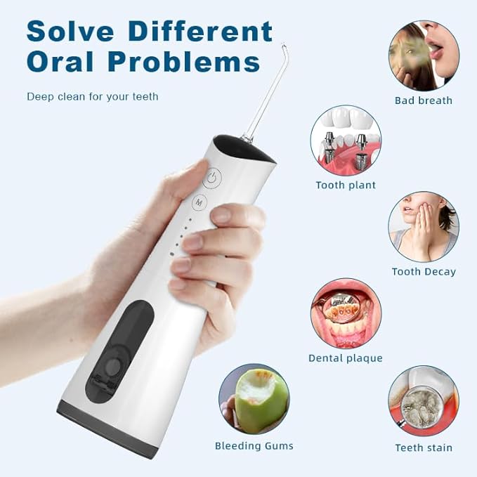 300ml Rechargeable Cordless Portable Travel Electric Dental Cleaner Oral Irrigator Water Flosser