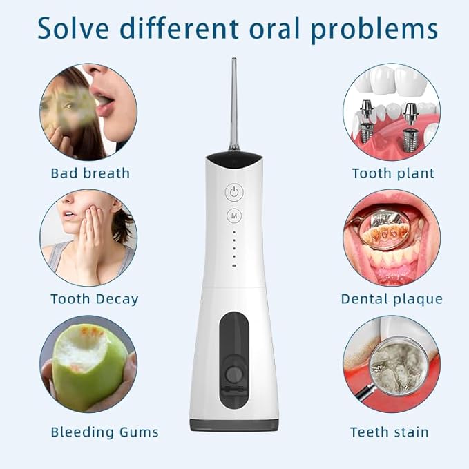 300ml Rechargeable Cordless Portable Travel Electric Dental Cleaner Oral Irrigator Water Flosser