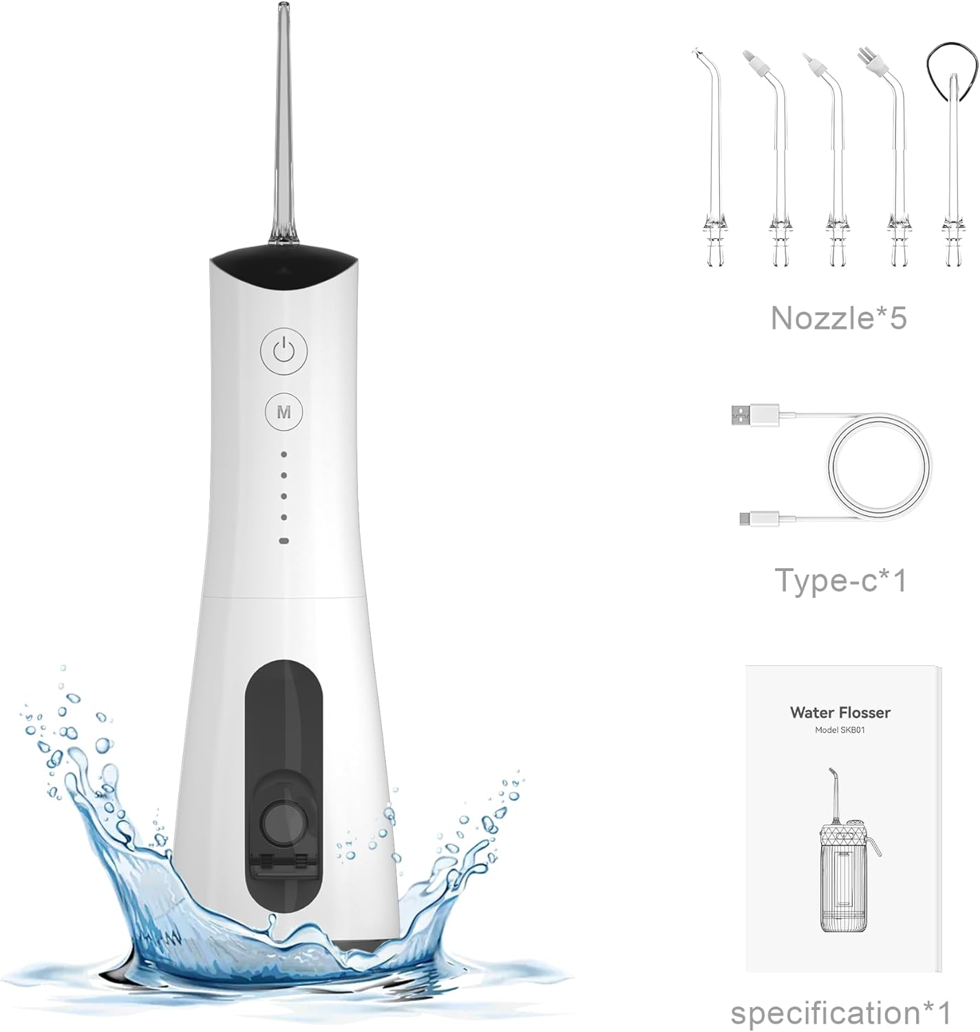 300ml Rechargeable Cordless Portable Travel Electric Dental Cleaner Oral Irrigator Water Flosser