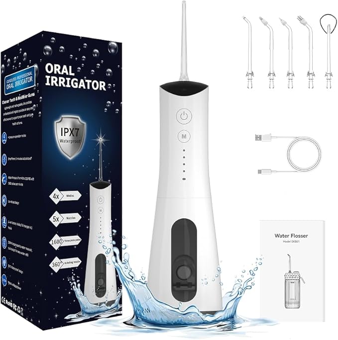 300ml Rechargeable Cordless Portable Travel Electric Dental Cleaner Oral Irrigator Water Flosser